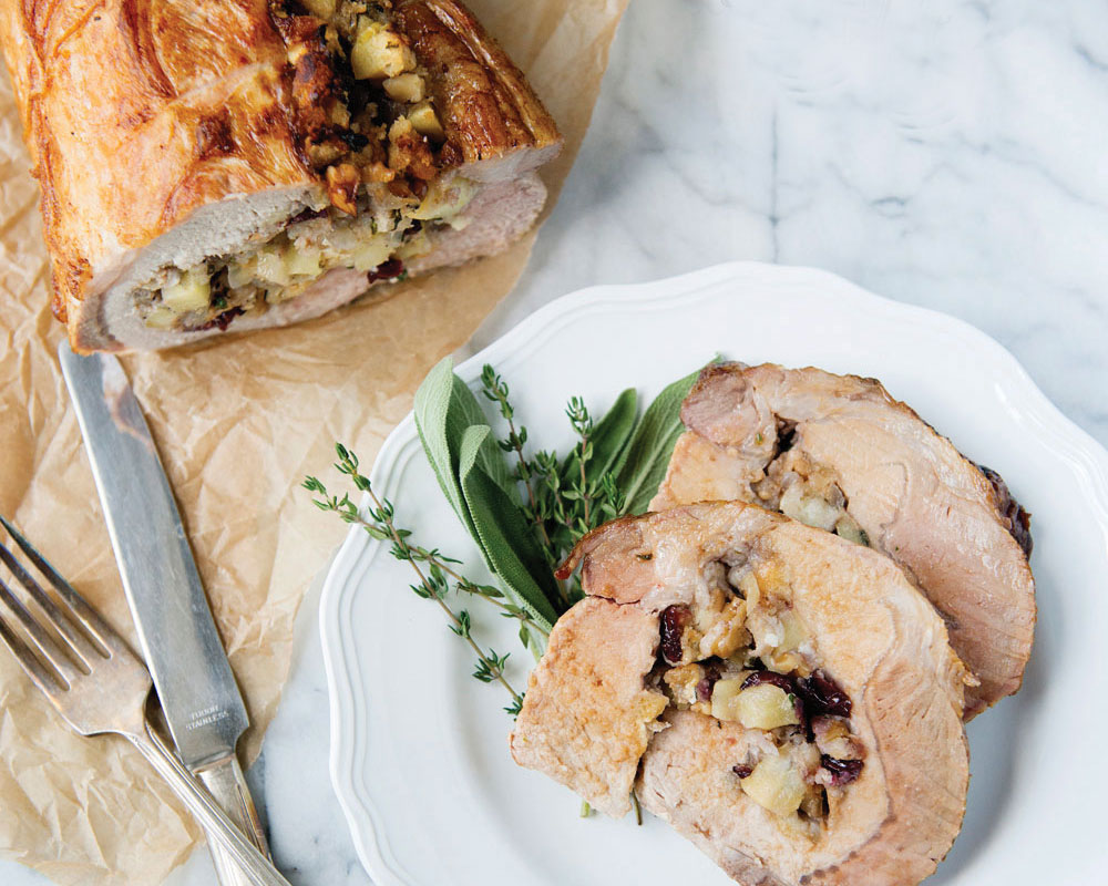 Pork Loin Roast with Red Pepper & Spinach Stuffing Conquer the Crave